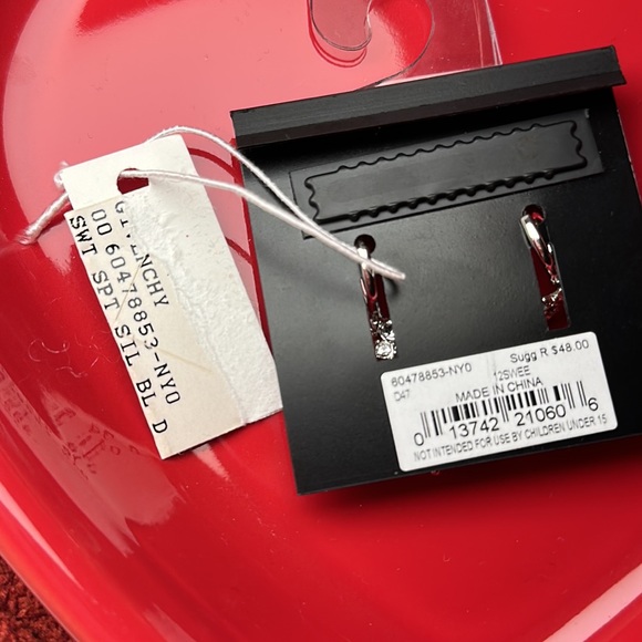 Givenchy Blue Crystal Double Drop Earrings - Picture 4 of 4